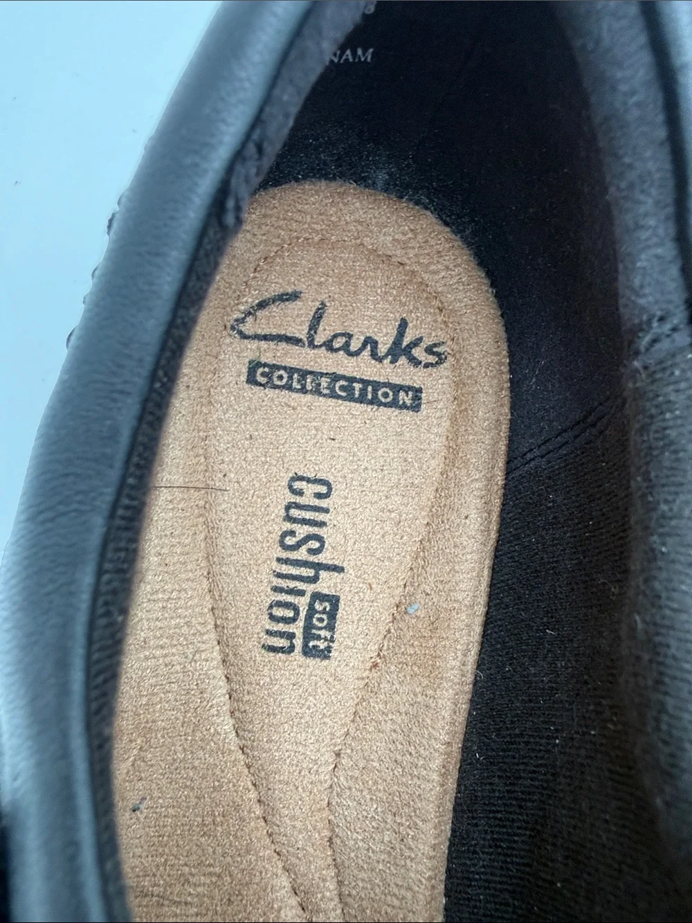 Clarks Black Leather Slip-On Comfort Loafers women 7 casual office comfort retro